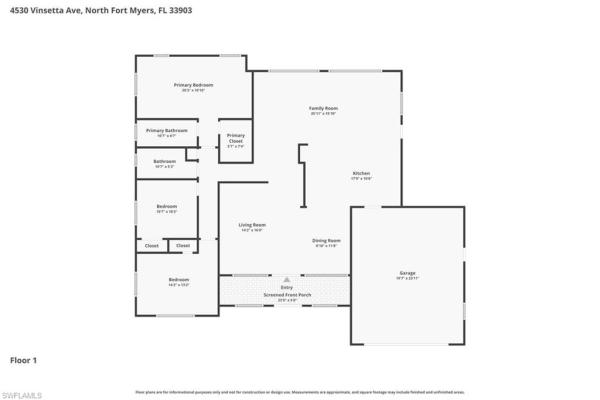 North Fort Myers No HOA, 4530 Vinsetta Ave, North Fort Myers, Florida 33903, image 1