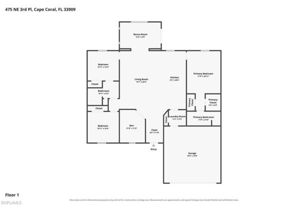Cape Coral Residential, 475 3rd Pl, Cape Coral, Florida 33909, image 1