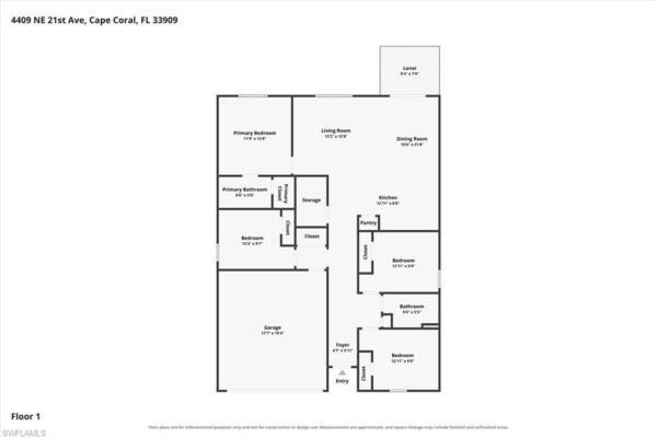 Cape Coral Residential, 4409 21st Pl, Cape Coral, Florida 33909, image 1
