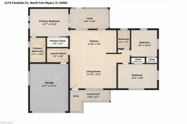 Pondella Circle, 1274 Pondella Cir, North Fort Myers, Florida 33903, image 1