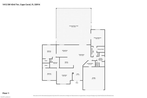 Cape Coral Residential, 1412 43rd Ter, Cape Coral, Florida 33914, image 1