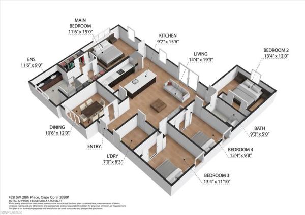 Cape Coral, 428 28th Pl, Cape Coral, Florida 33991, image 1