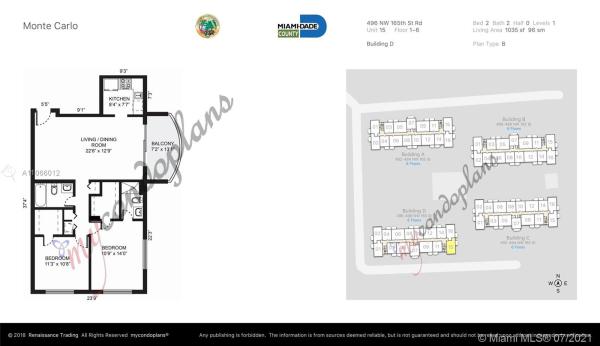 Montecarlo, 496 NW 165th St Rd #D615, Golden Glades, Florida 33169, image 2