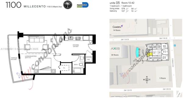 1100 Millecento Residences, 1100 S Miami Ave #1205, Miami, Florida 33130, image 1