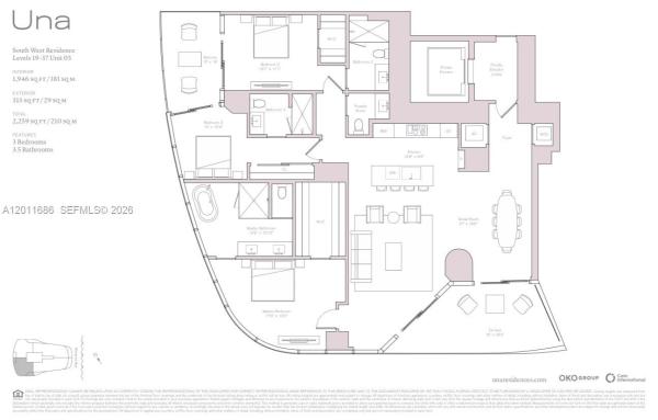 Una Residences, 175 25th Rd #3303, Miami, Florida 33129, image 2