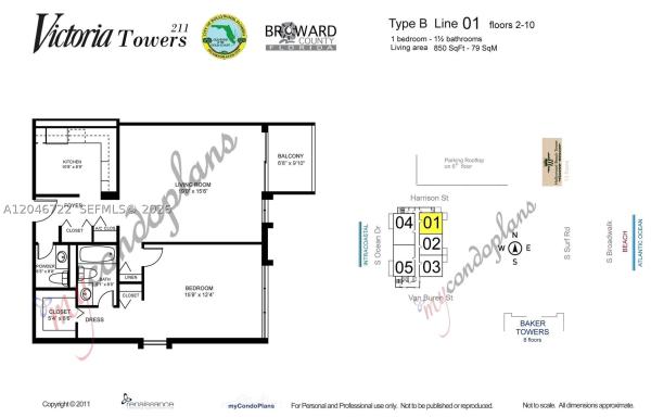 Victoria Towers, 211 S Ocean Dr #501, Hollywood, Florida 33019, image 1