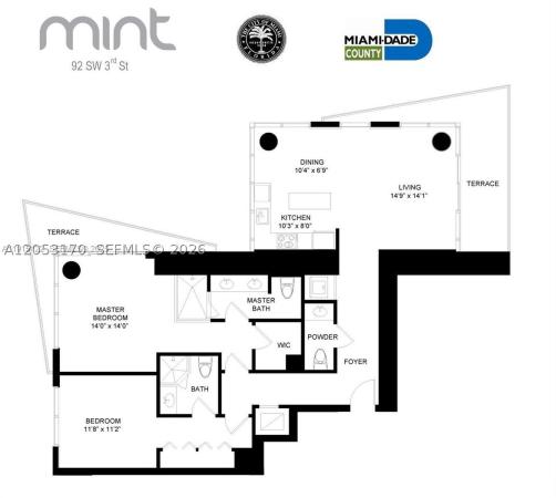 Mint At Riverfront, 92 SW 3rd St #2510, Miami, Florida 33130, image 2