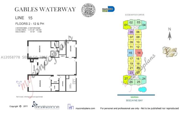 Gables Waterway Towers, 90 Edgewater Dr #515, Coral Gables, Florida 33133, image 3