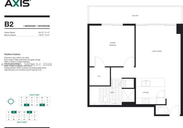 Axis On Brickell North, 1111 SW 1st Ave #1715-N, Miami, Florida 33130, image 1