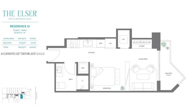 The Elser Hotel & Residences, 398 NE 5th St #4713, Miami, Florida 33132, image 3