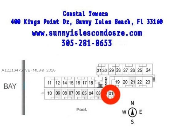Coastal Towers, 400 Kings Point Dr #601, Sunny Isles Beach, Florida 33160, image 1