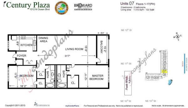 Century Plaza, 1012 N Ocean Blvd #607, Pompano Beach, Florida 33062, image 2