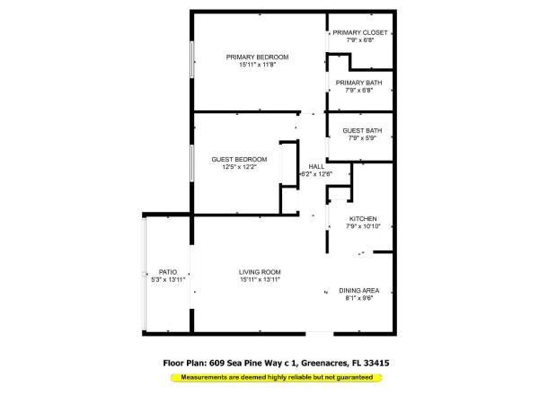Pine Ridge North 2, 609 Sea Pine Way #C1, Greenacres, Florida 33415, image 1