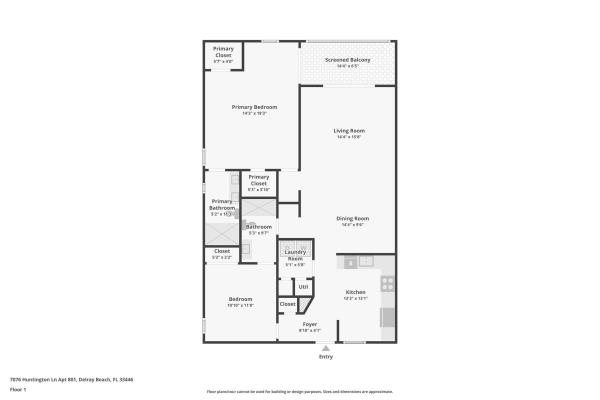 Huntington Lakes 2, 7076 Huntington Ln #801, Delray Beach, Florida 33446, image 1