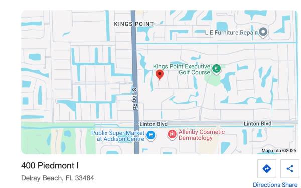 Piedmont At Kings Point, 400 Piedmont I, Delray Beach, Florida 33484, image 1