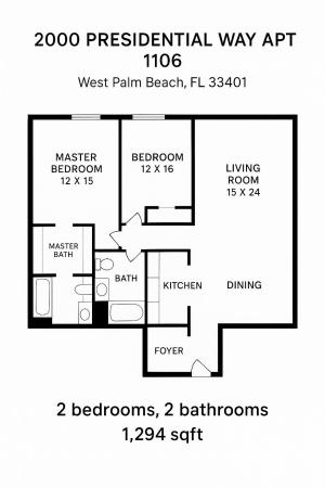Washington Tower, 2000 Presidential Way 1106, West Palm Beach, Florida 33401, image 1