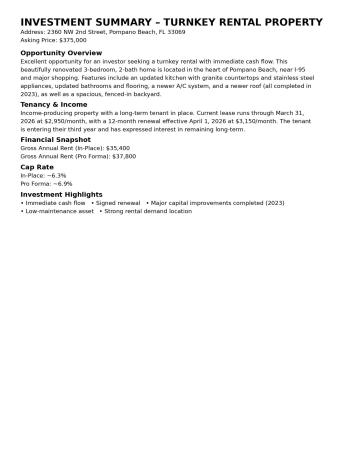 Collier City, 2360 NW 2nd St, Pompano Beach, Florida 33069, image 1